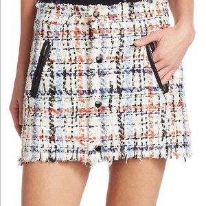 NWT Rag & Bone Otis Snap-Front Tweed Skirt